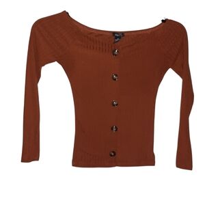 Rue 21 Brown Off The Shoulder Blouse XS